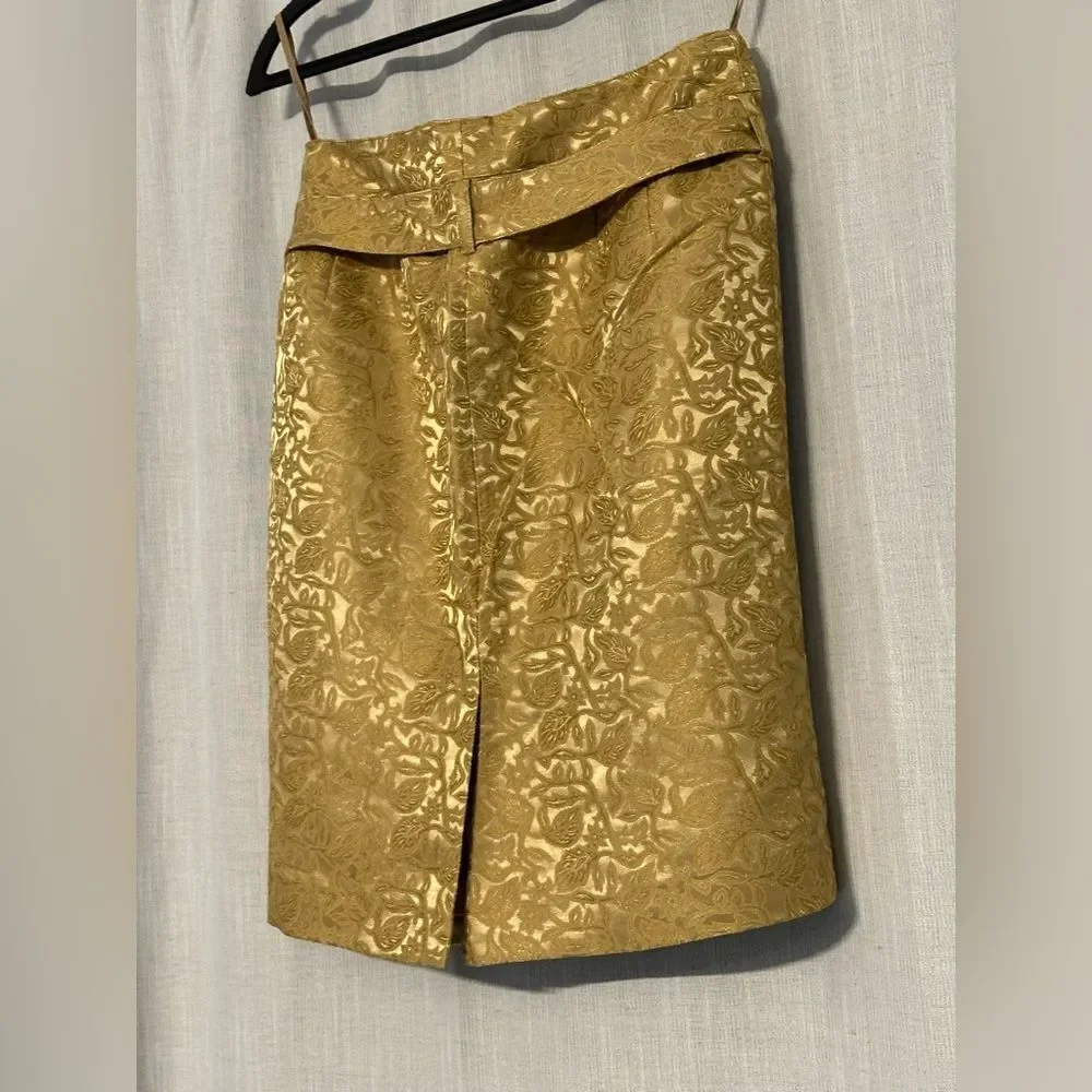 Anne Klein - Gold Tailored Trench and Skirt Suit set - Picture 16 of 16